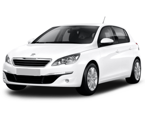 The white PEUGEOT 308 is another top-class car from our MS rent a car offer